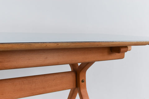 Rare Vintage Frank Guille for Kandya Blue Formica Kitchen Table