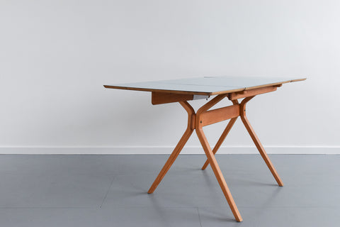 Rare Vintage Frank Guille for Kandya Blue Formica Kitchen Table