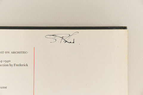 Vintage 1941 Frank Lloyd Wright On Architecture Selected Writings 1894-1940 Book Edited by Frederick Gutheim