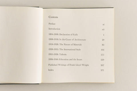 Vintage 1941 Frank Lloyd Wright On Architecture Selected Writings 1894-1940 Book Edited by Frederick Gutheim