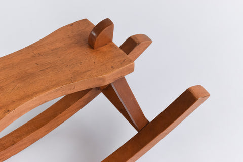 Vintage 1950s Small Wooden Rocking Horse