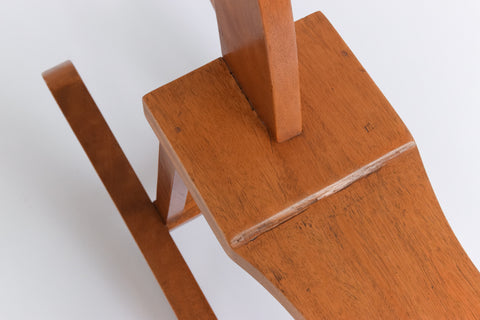 Vintage 1950s Small Wooden Rocking Horse