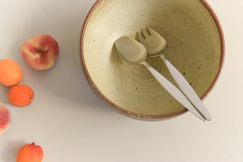 Vintage 1950s Swedish Stainless Steel Focus Salad Servers by Folke Arström for Gense