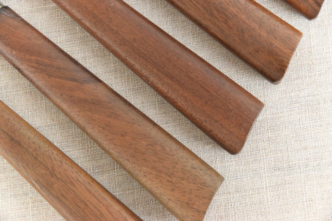 Vintage 1960s 36 Piece Walnut & Stainless Steel Cutlery Set by Mills Moore