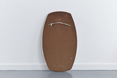 Vintage 1960s Bevelled Wall Mirror with Teak Panels