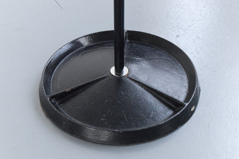 Vintage 1960s Black and Silver Hago Atomic Free Standing Coat Stand