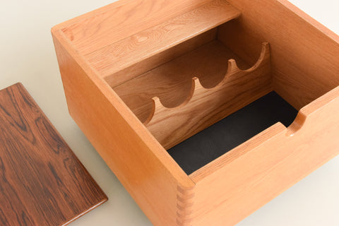 Vintage Rare 1960s Oak and Rosewood Drinks Box