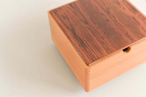 Vintage Rare 1960s Oak and Rosewood Drinks Box