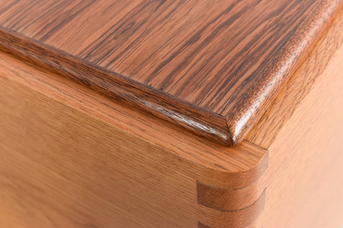 Vintage Rare 1960s Oak and Rosewood Drinks Box