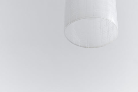 Vintage 1960s Teak and Frosted Glass Double Pendant Chandelier