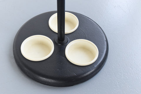 Vintage 1960s White and Black Hago Atomic Free Standing Coat Stand