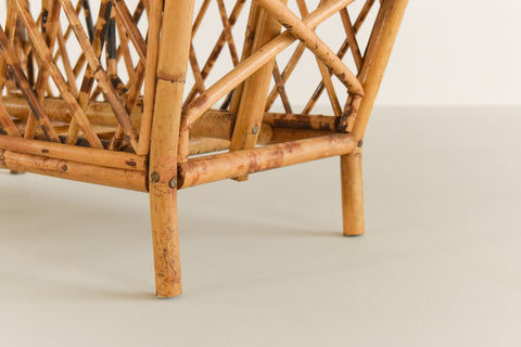 Vintage Bamboo Magazine Rack