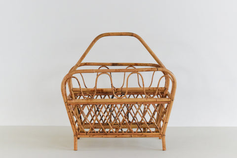 Vintage Bamboo Magazine Rack