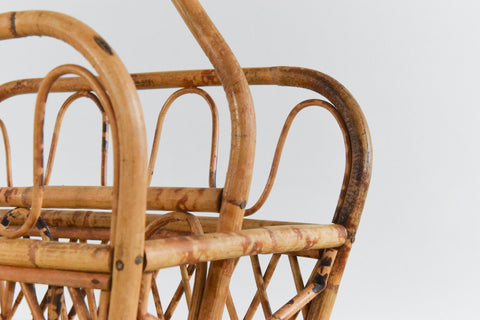Vintage Bamboo Magazine Rack