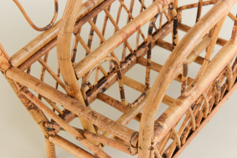 Vintage Bamboo Magazine Rack