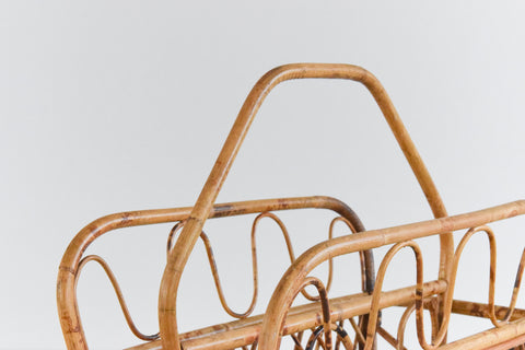 Vintage Bamboo Magazine Rack