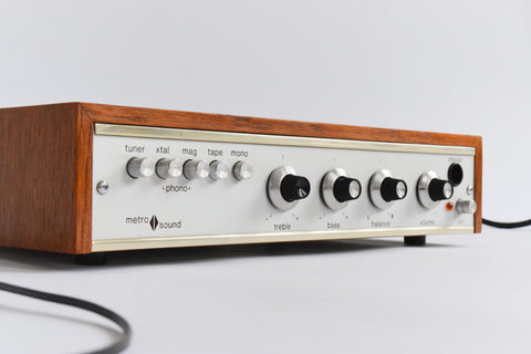 Vintage 1970s Metro Sound ST.20 Stereo Amplifier and Speakers