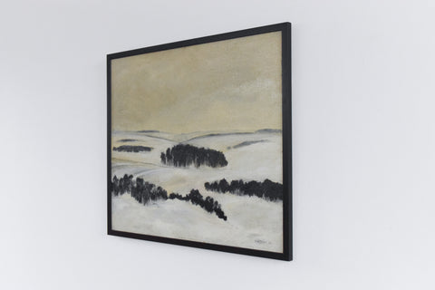 Vintage 1976 Original Signed Landscape Oil Painting by Artist Alan Turner