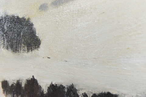 Vintage 1976 Original Signed Landscape Oil Painting by Artist Alan Turner