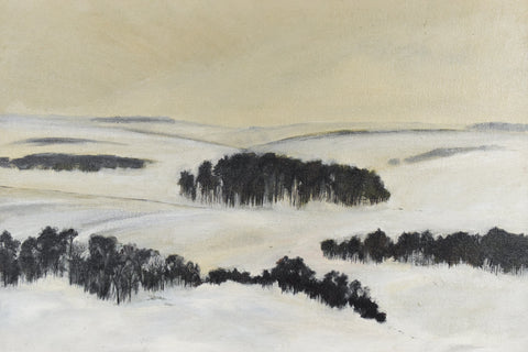 Vintage 1976 Original Signed Landscape Oil Painting by Artist Alan Turner
