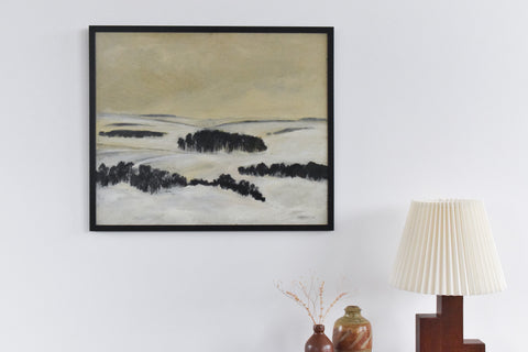 Vintage 1976 Original Signed Landscape Oil Painting by Artist Alan Turner