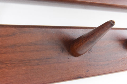 Vintage Afrormosia Wall Coat Rack by John Herbert for A. Younger Ltd