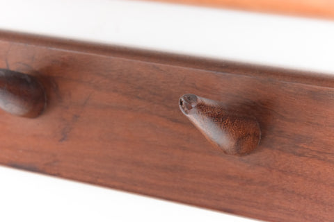 Vintage Afrormosia Wall Coat Rack by John Herbert for A. Younger Ltd