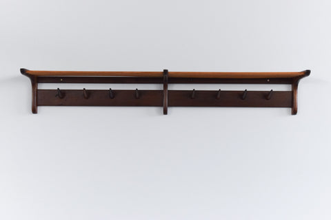 Vintage Afrormosia Wall Coat Rack by John Herbert for A. Younger Ltd