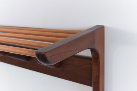 Vintage Afrormosia Wall Coat Rack by John Herbert for A. Younger Ltd