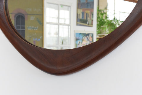 Vintage Danish Teak Mirror Possibly by Aksel Kjersgaard
