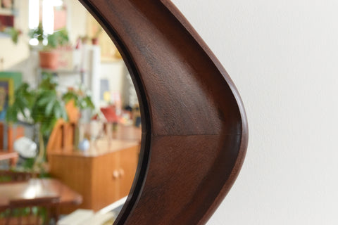 Vintage Danish Teak Mirror Possibly by Aksel Kjersgaard