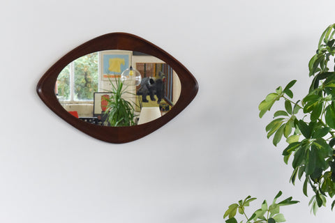 Vintage Danish Teak Mirror Possibly by Aksel Kjersgaard