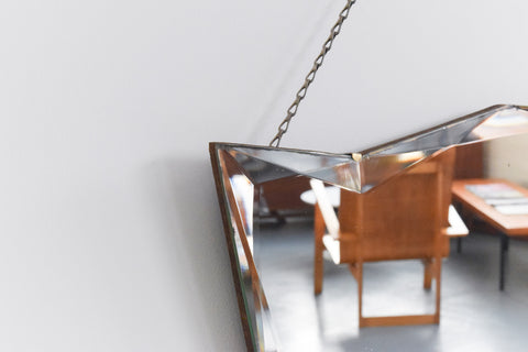 Vintage Frameless Bevelled Mirror