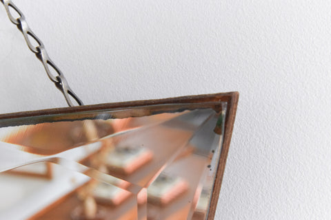 Vintage Frameless Bevelled Mirror