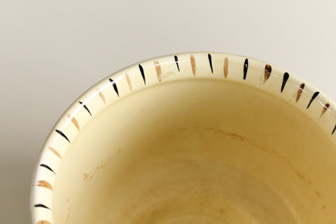 Vintage Art Deco Myott Son and Co Abstract Hand Painted Jardiniere / Plant Pot