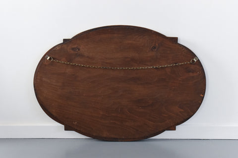 Vintage Arts and Crafts Oak Framed Mirror