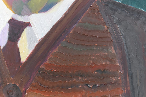 Vintage Oil on Board Painting by Artist Audrey Harling (1920-1995)