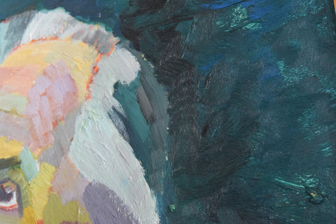 Vintage Oil on Board Painting by Artist Audrey Harling (1920-1995)