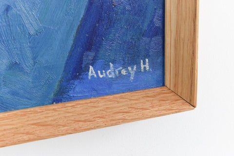 Vintage Audrey Harling Portrait Painting of a Man