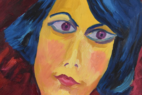 Vintage Oil on Board Painting by Artist Audrey Harling (1920-1995)