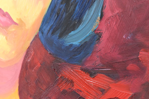 Vintage Oil on Board Painting by Artist Audrey Harling (1920-1995)