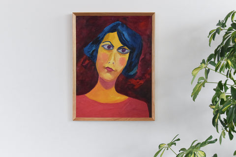Vintage Oil on Board Painting by Artist Audrey Harling (1920-1995)