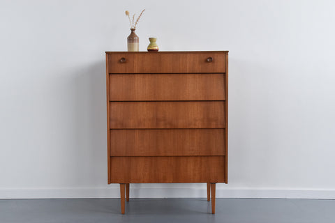 Vintage 1960s Avalon Yatton Tallboy Chest of Drawers