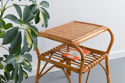 Vintage Bamboo Coffee / Bedside / End Table