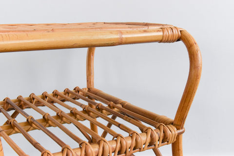 Vintage Bamboo Coffee / Bedside / End Table