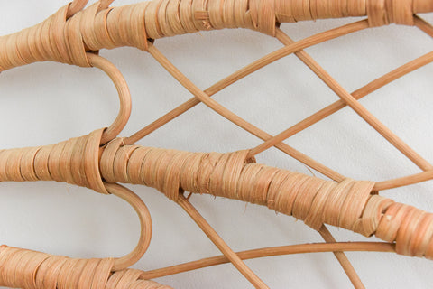 Vintage Rattan Bamboo Double Headboard