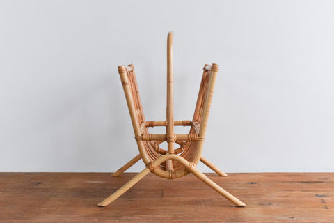 Vintage Bamboo Magazine Rack