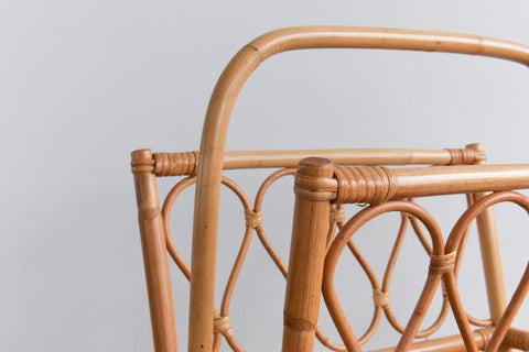Vintage Bamboo Magazine Rack