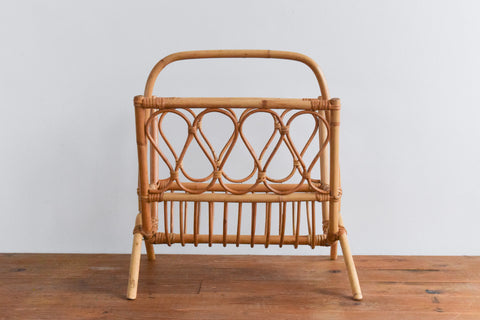 Vintage Bamboo Magazine Rack