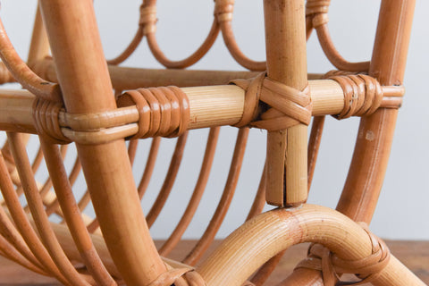 Vintage Bamboo Magazine Rack